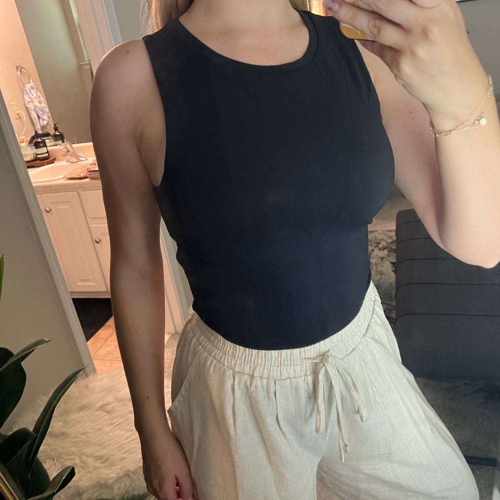 Babaton Black Tank Top Bodysuit